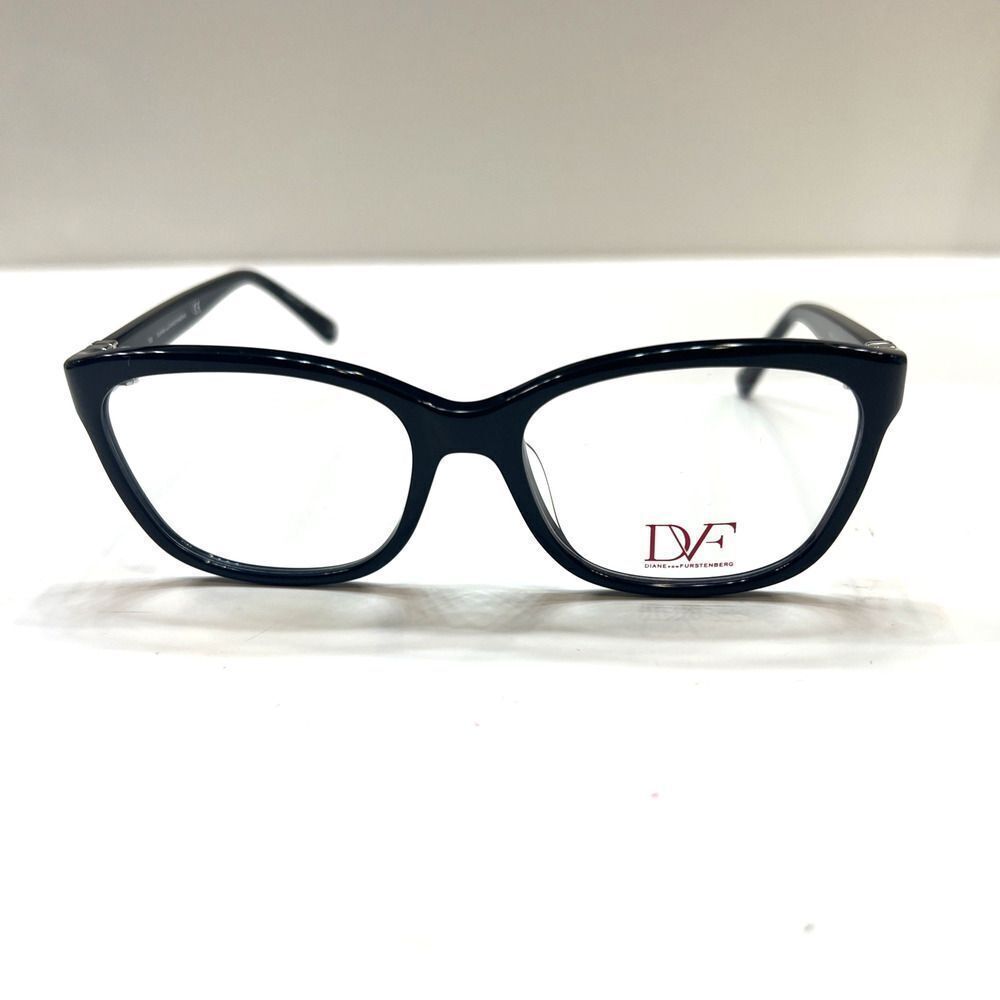 NEW Diane von Furstenberg DVF 5074 001 Glossy Black Eyeglasses Frames 52-17-130